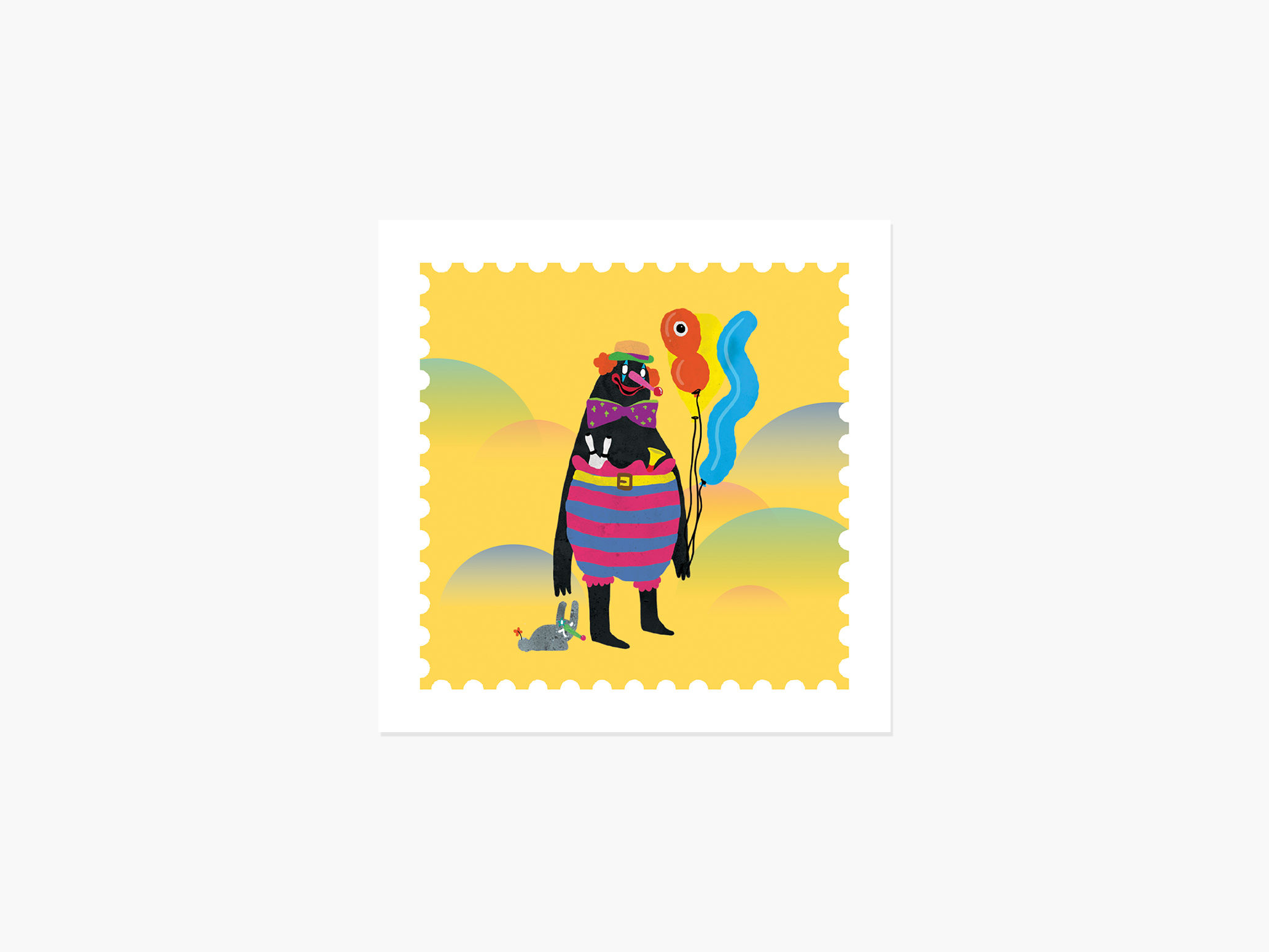 Clown Oddman mini art print