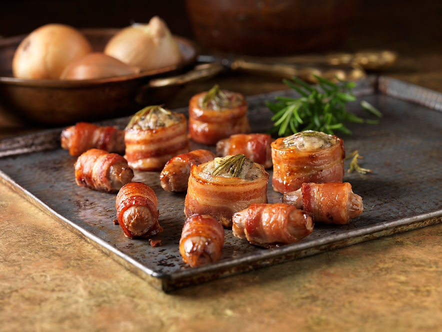 Stuffed Bacon Rolls