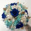 Miniature : Bouquet de Mariée NOCHE-rose bleu marine or et blanc