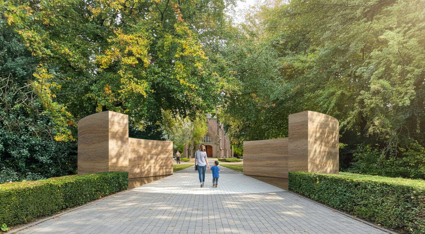 Entree, Folly, Begraafplaats Orthen, BAI, prijsvraag, Rammed Earth