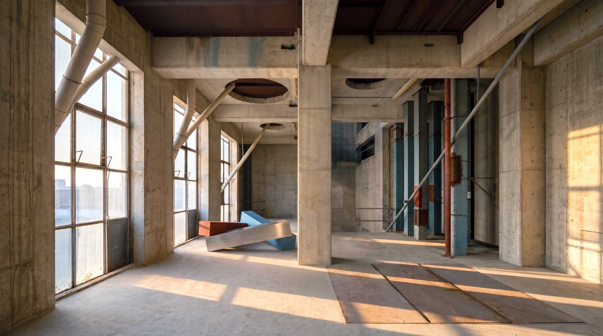 Geometrische sculptuur voor Big Art in de Codrico fabriek in Rotterdam