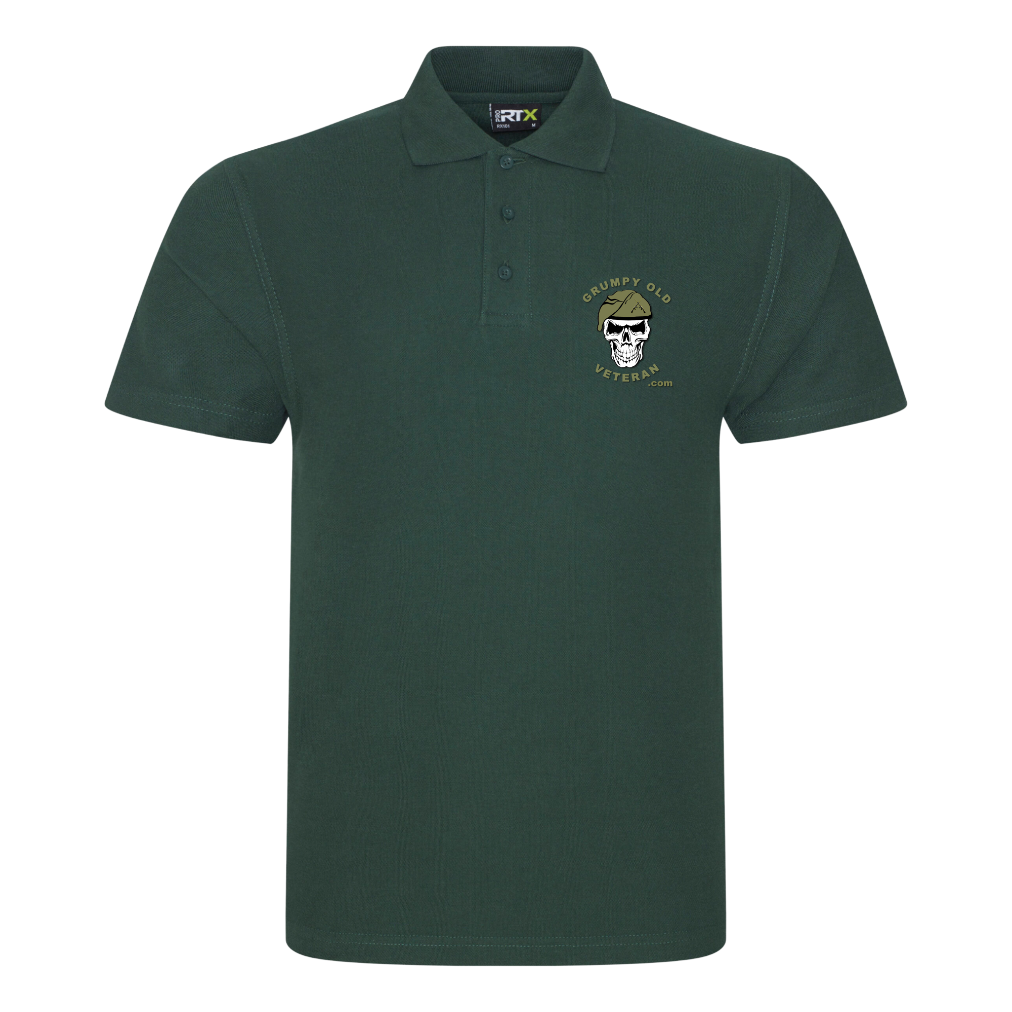 Grumpy Old Veteran Classic Polo Bottle Green