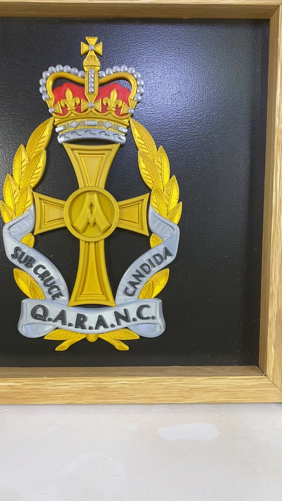 Queen Alexandra's Royal Army Nursing Corps 3D Printed Regimental Crest detail video
