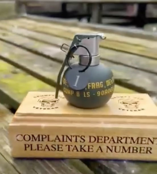 Grenade Complaints Department Desk Ornament