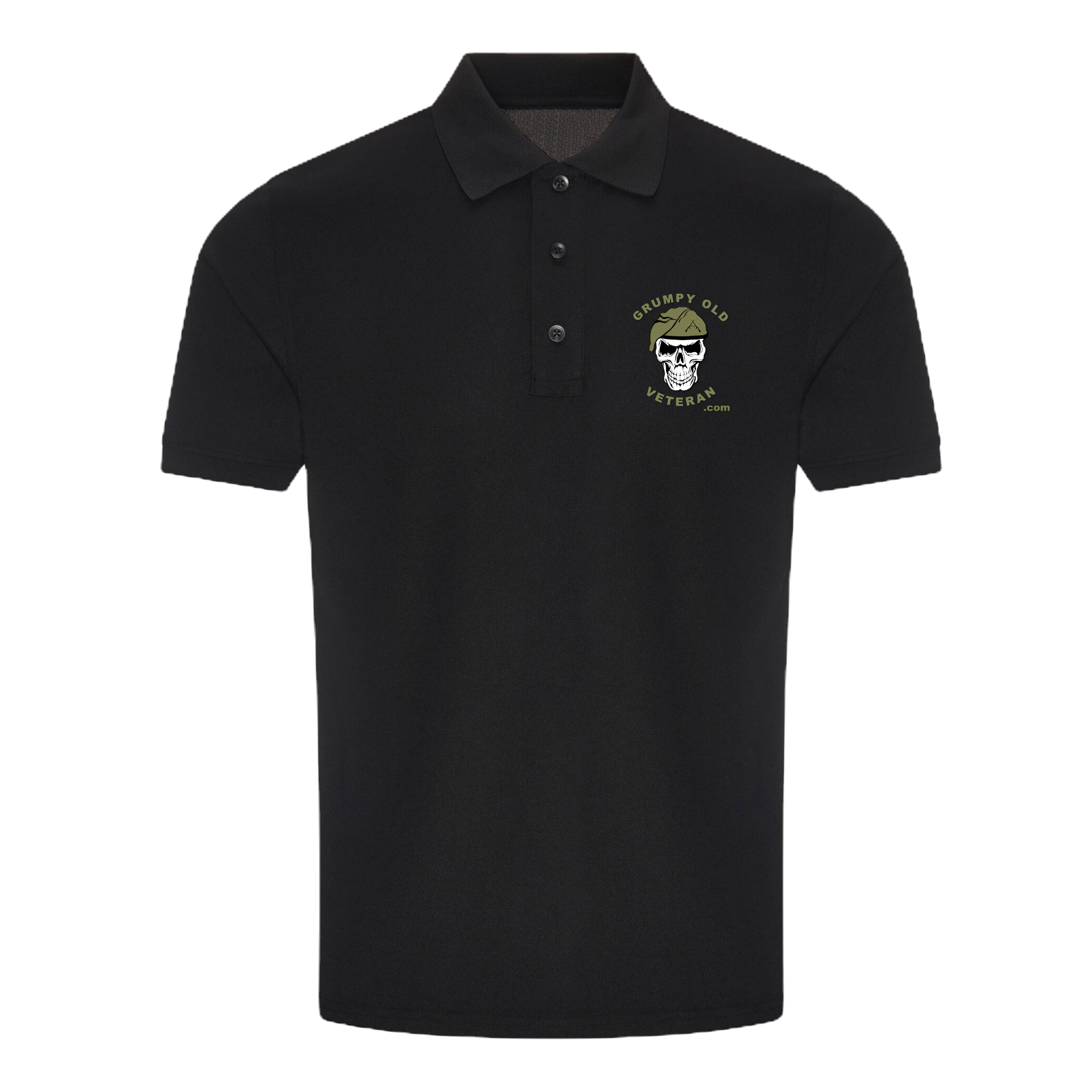 Grumpy Old Veteran Pro Wicky Polo Shirt Black