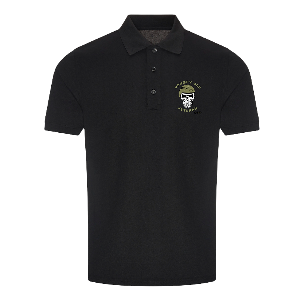 Grumpy Old Veteran Pro Wicky Polo Shirt Black