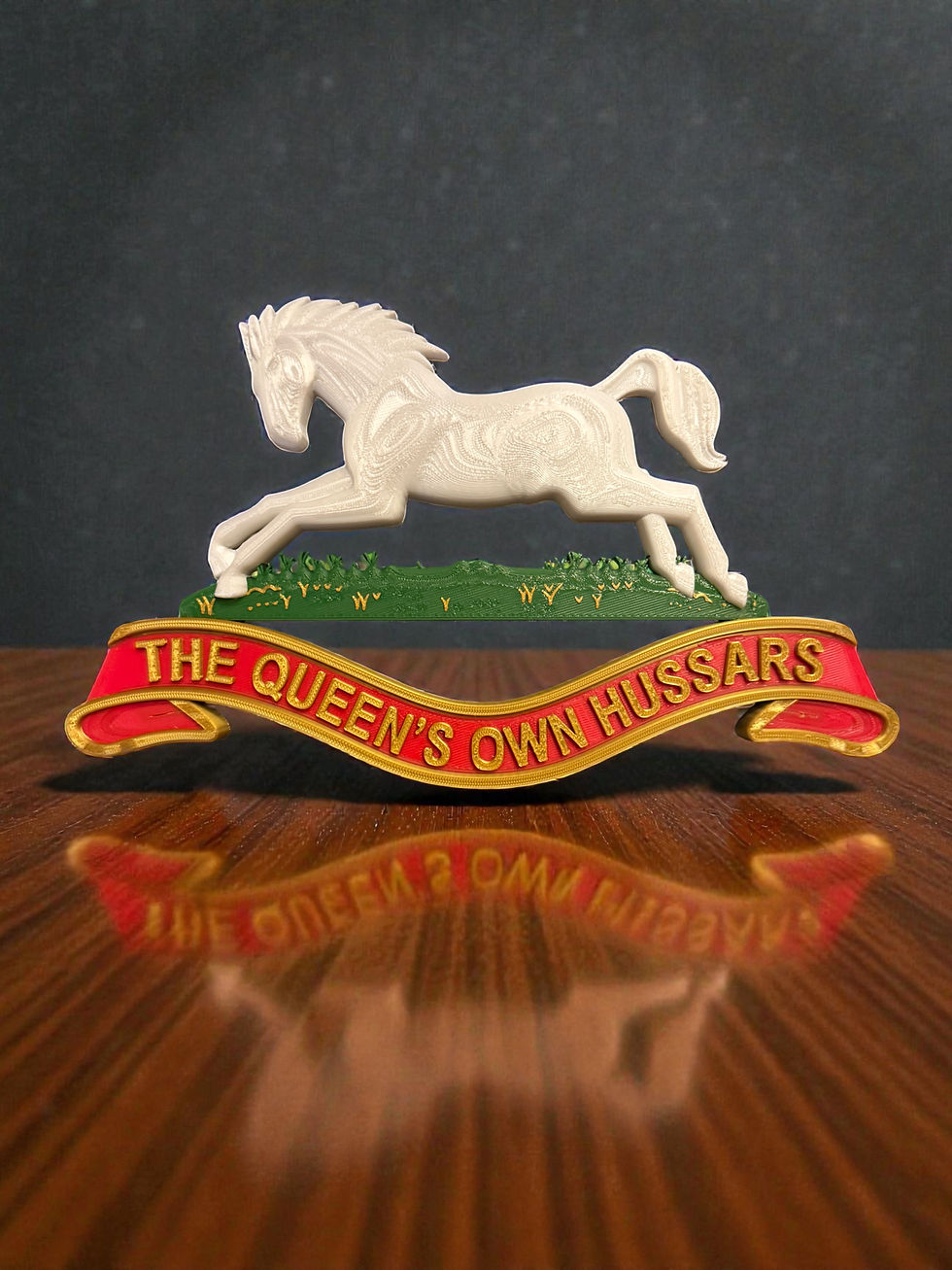 Thumbnail: Queens Own Hussars (QOH) 3D Printed Crest Product