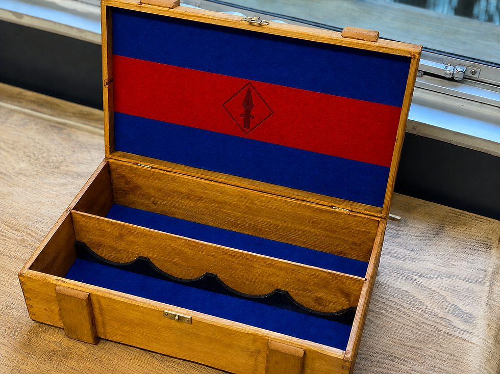 Thumbnail: MR - 4x Glass Wooden Ammo Box Display Piece