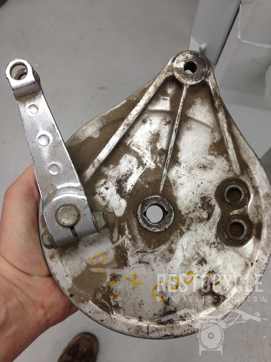 Kawasaki Brake Panel Vapor Blasted