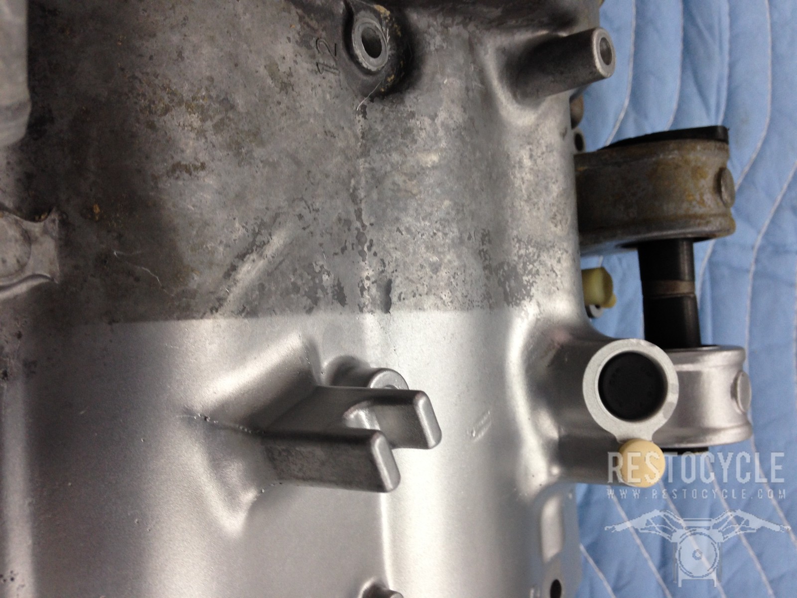Yamaha Banshee Case Vapor Blasted