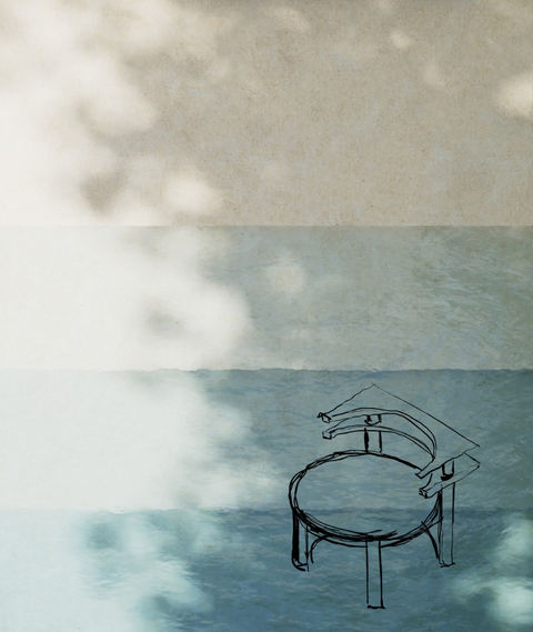 Dibujo manual a lápiz de uno de los muebles de la próxima colección de diseño de la Arquitecta e Interiorista Elvira Guardia. Este boceto original revela la visión artística y la artesanía detrás del diseño de mobiliario de autor.