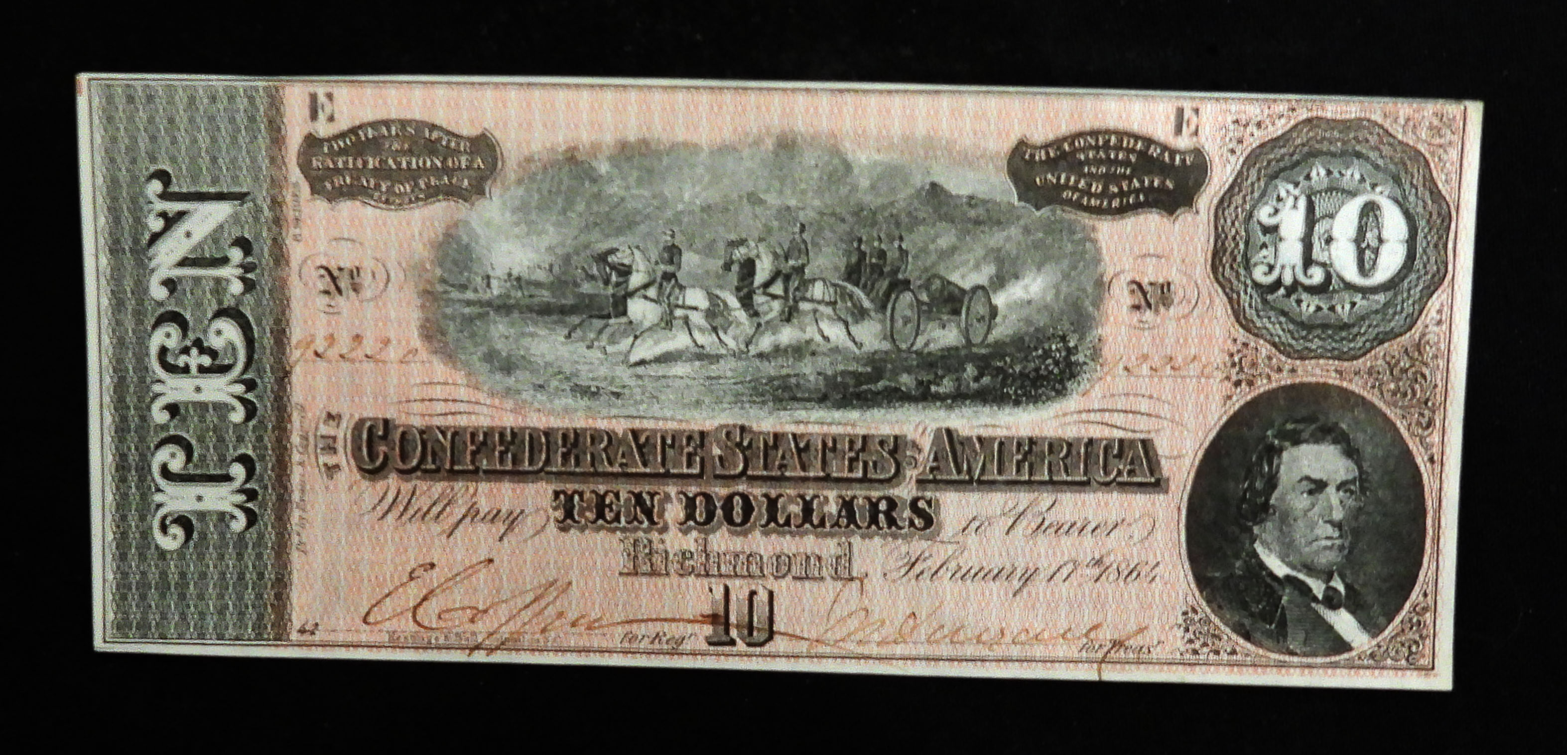 $10 Confederate States of America February 17, 1864 (92220)