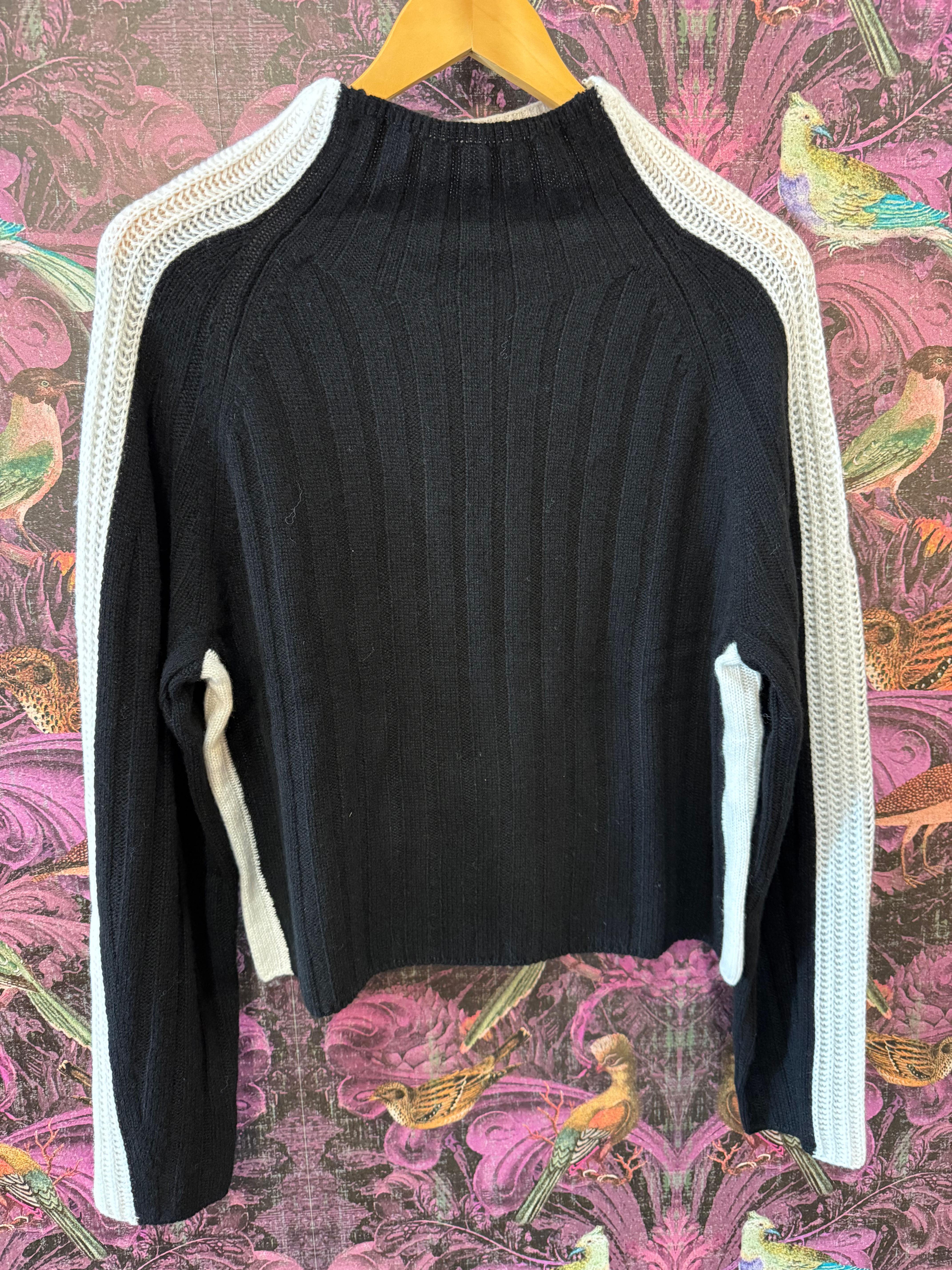 Archer Cashmere: Evan Two Tone Ribbed Mock 