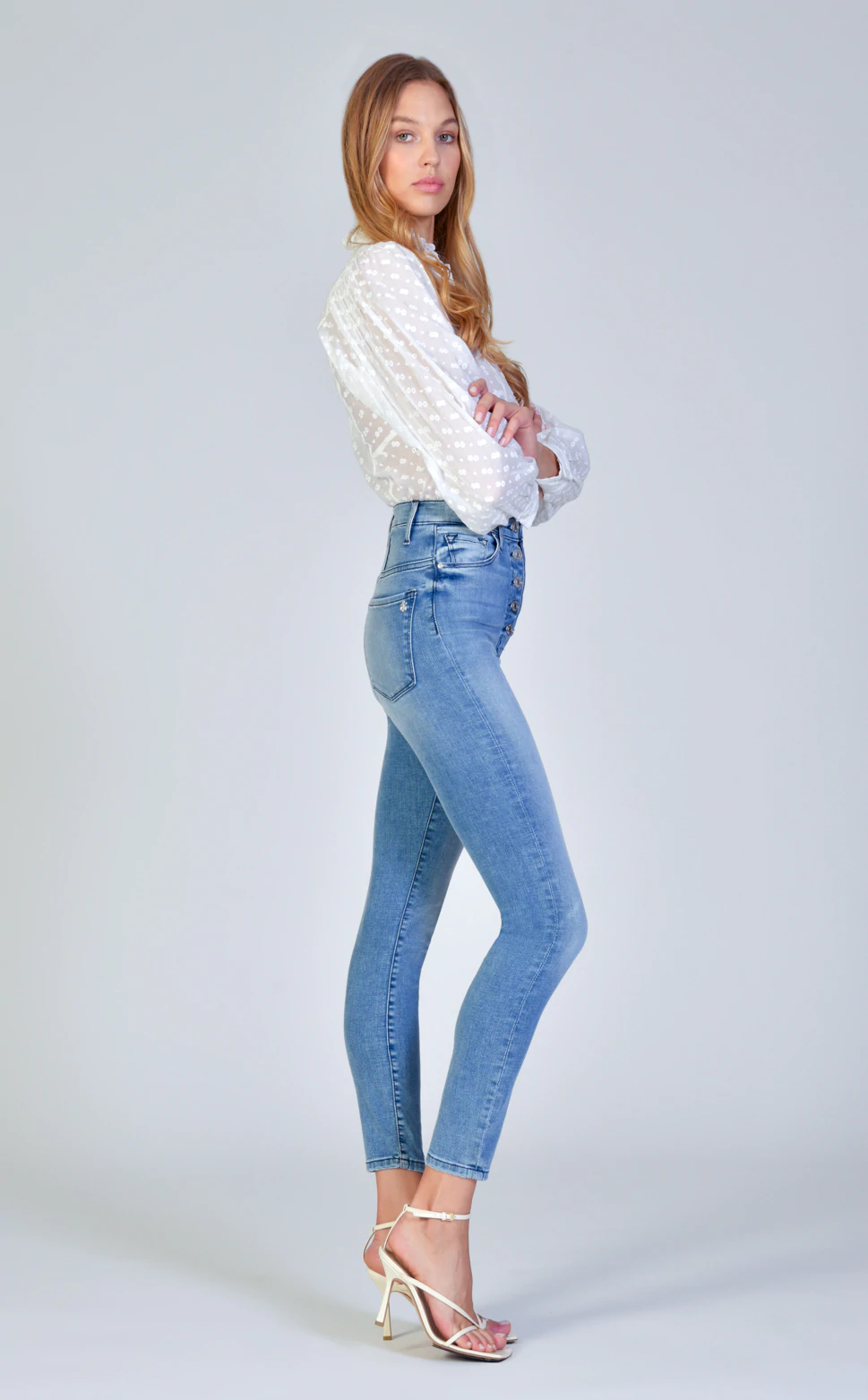 Thumbnail: Black Orchid: Bridget Double Button Skinny - Livin On The Edge