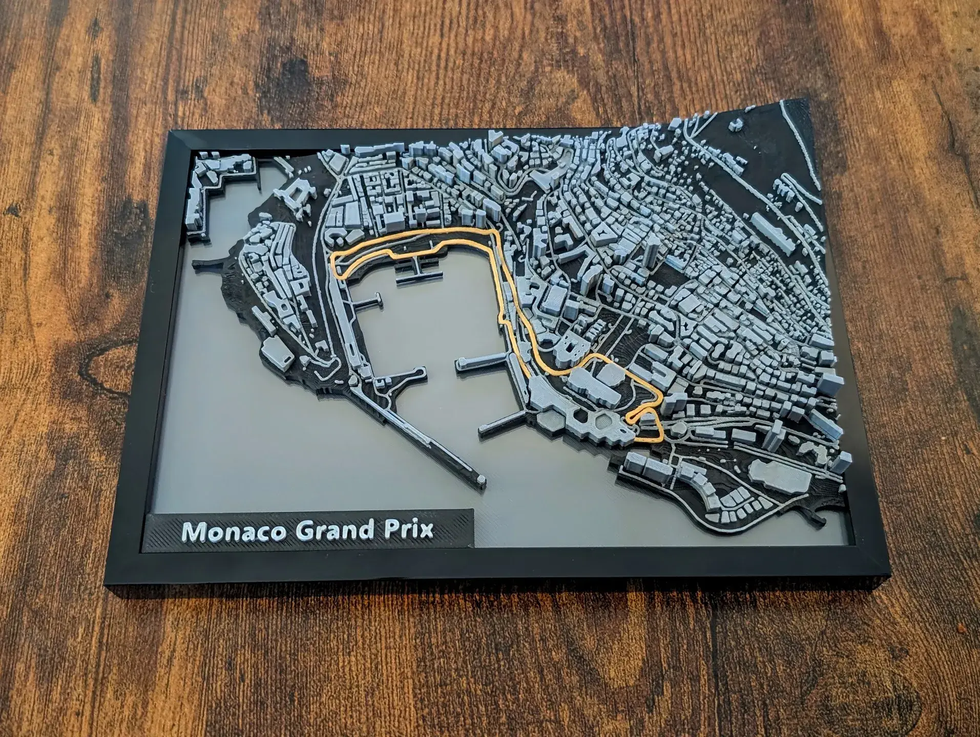 Monaco Grand Prix Circuit 3D Printed Miniature Model v2