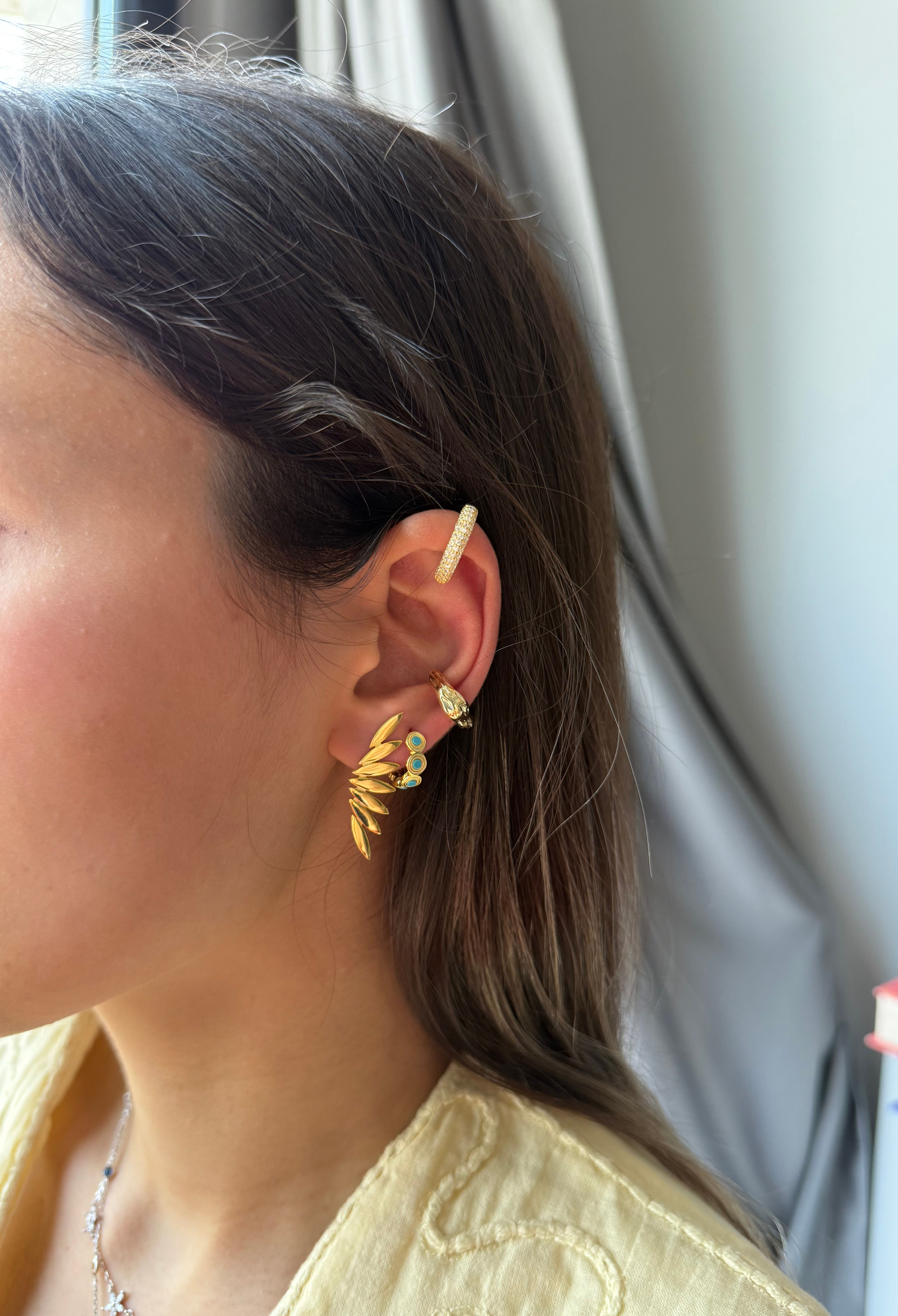 Bombeli Earcuff | 925 Ayar Gümüş
