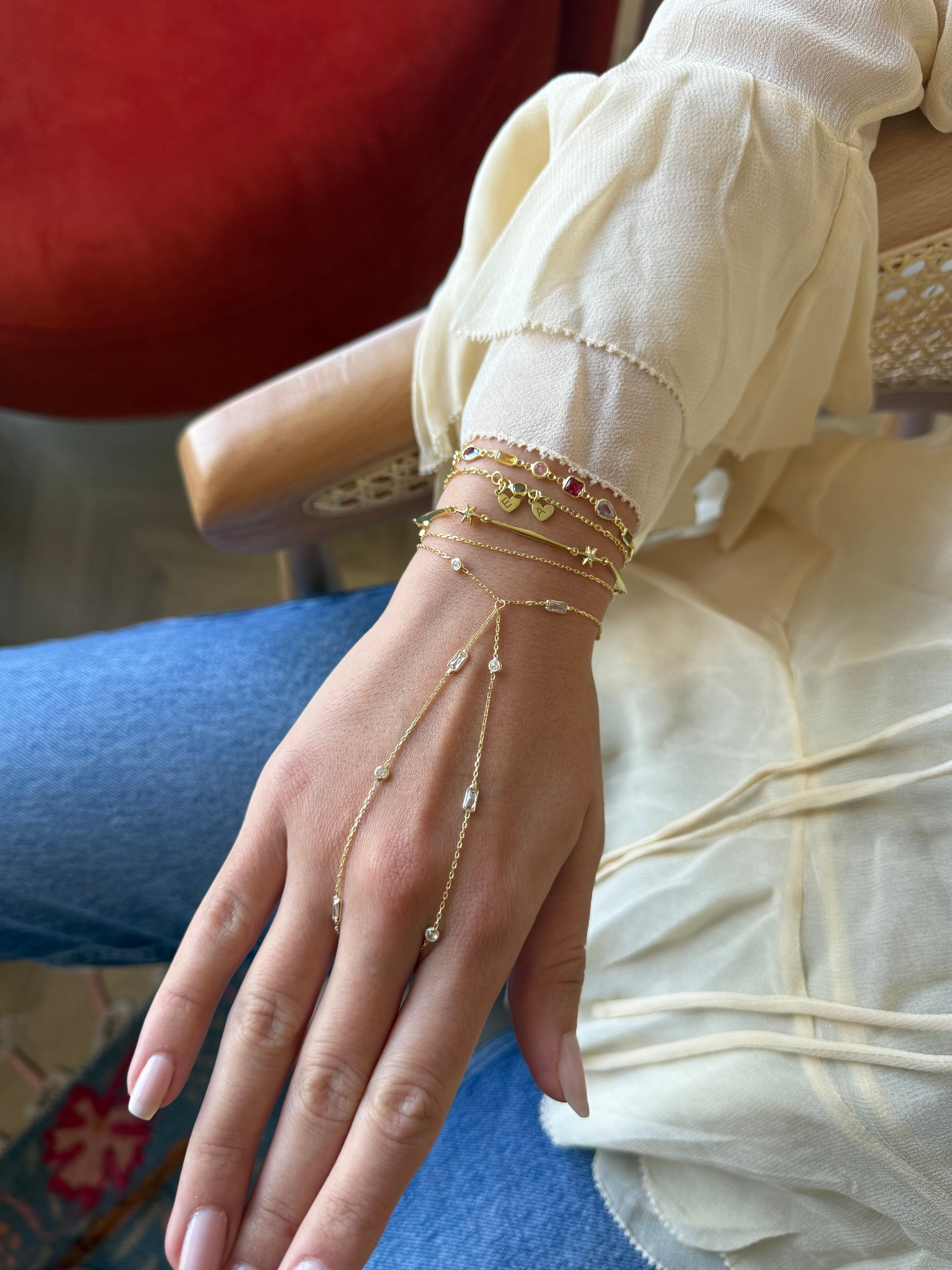 Multi-shaped White Zircon Stone Shahmaran | 925 Sterling Silver