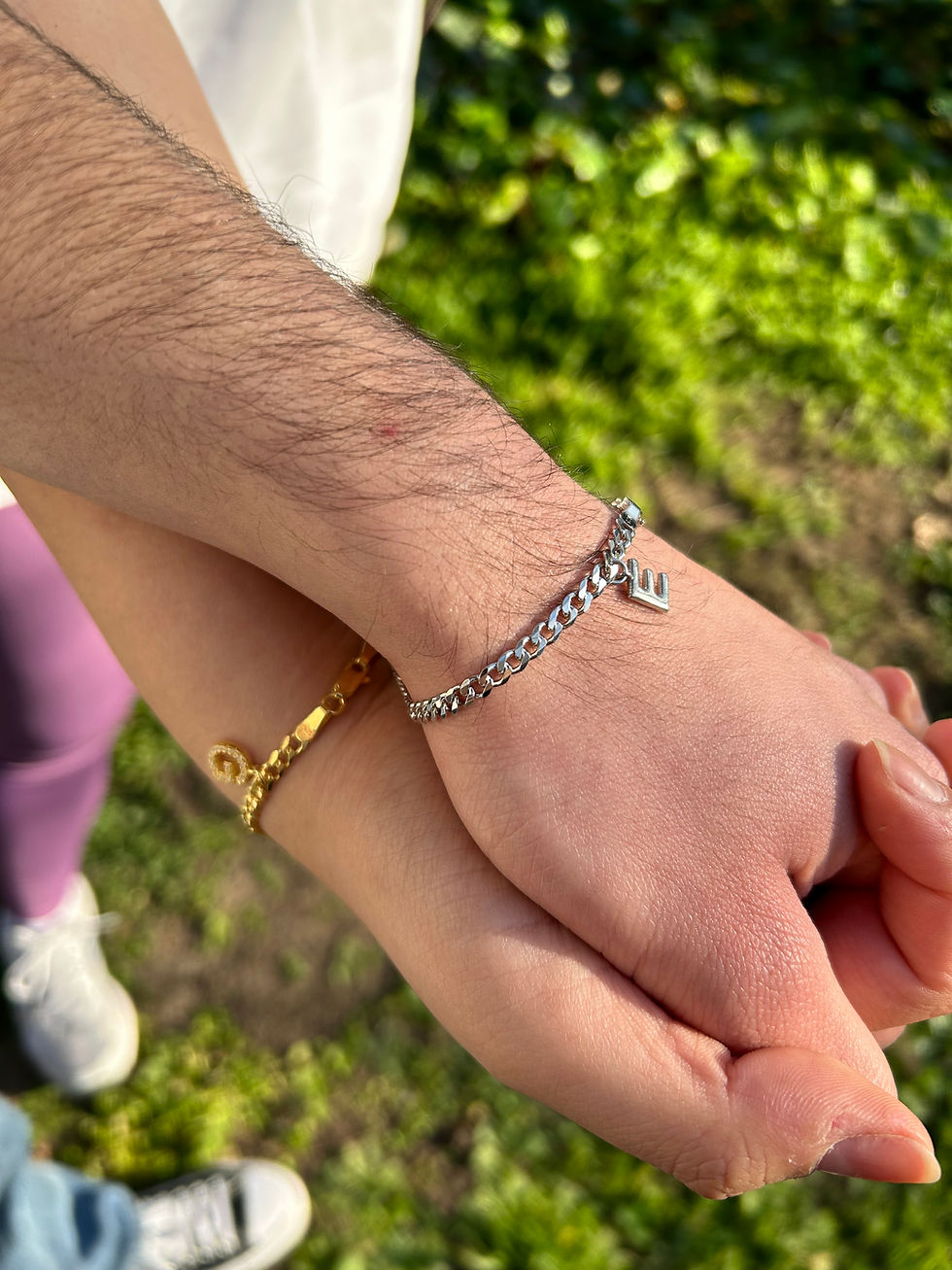 Harfli Unisex Zincir Bileklik | 925 Ayar Gümüş