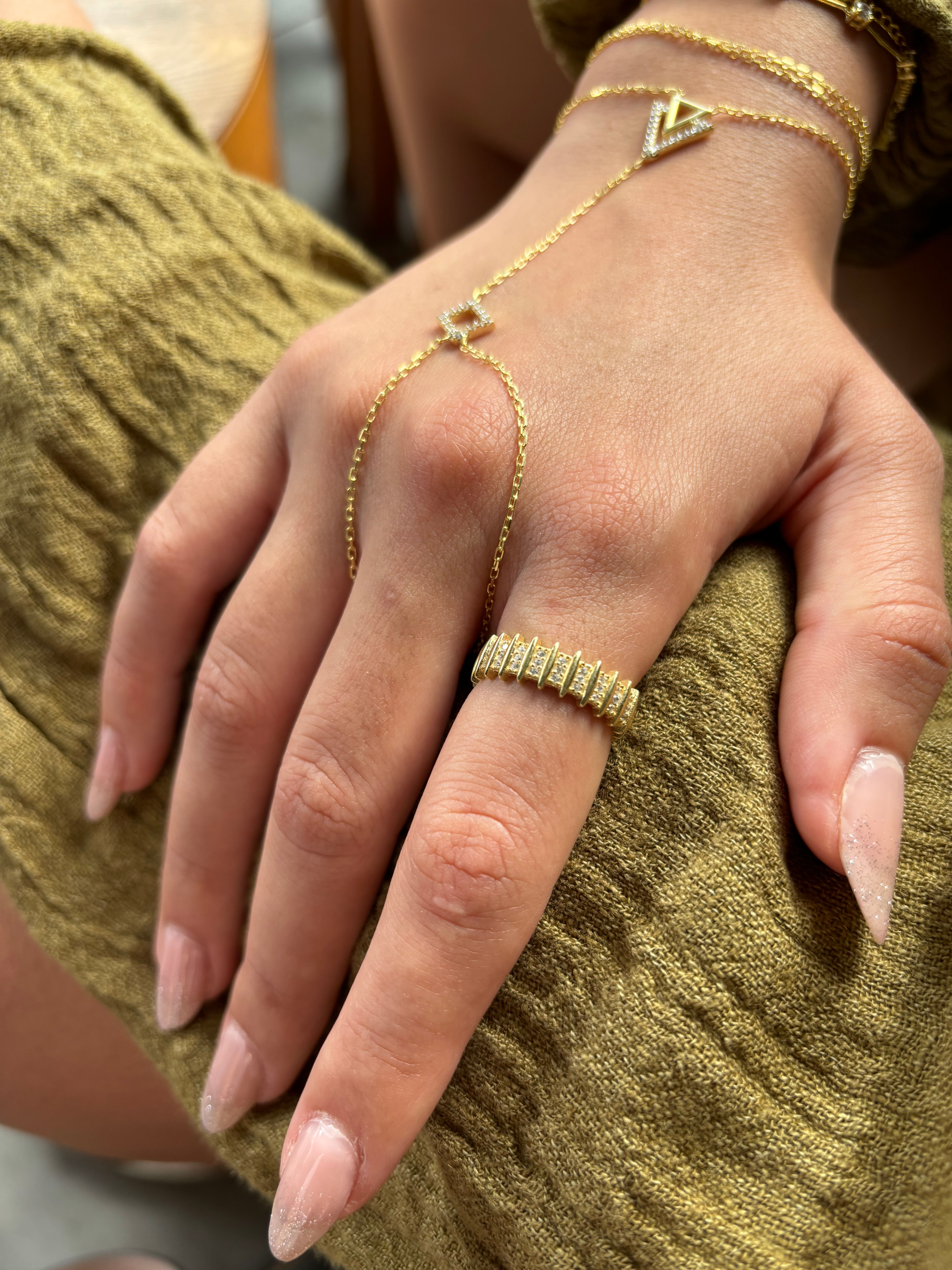 Taş Detay Yüzük | 925 Ayar Gümüş