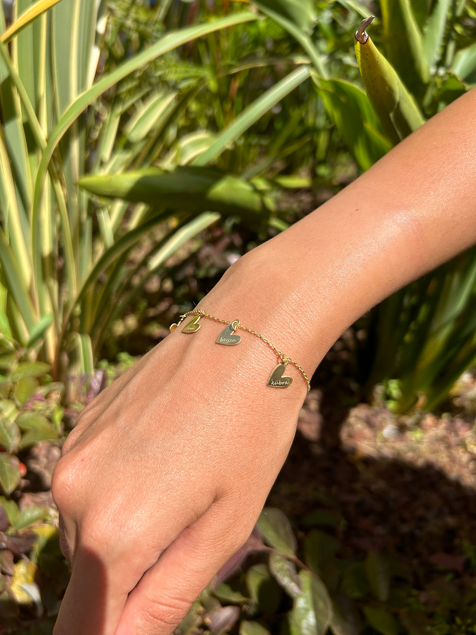Thumbnail: Personalized Heart Bracelet | 925 Sterling Silver