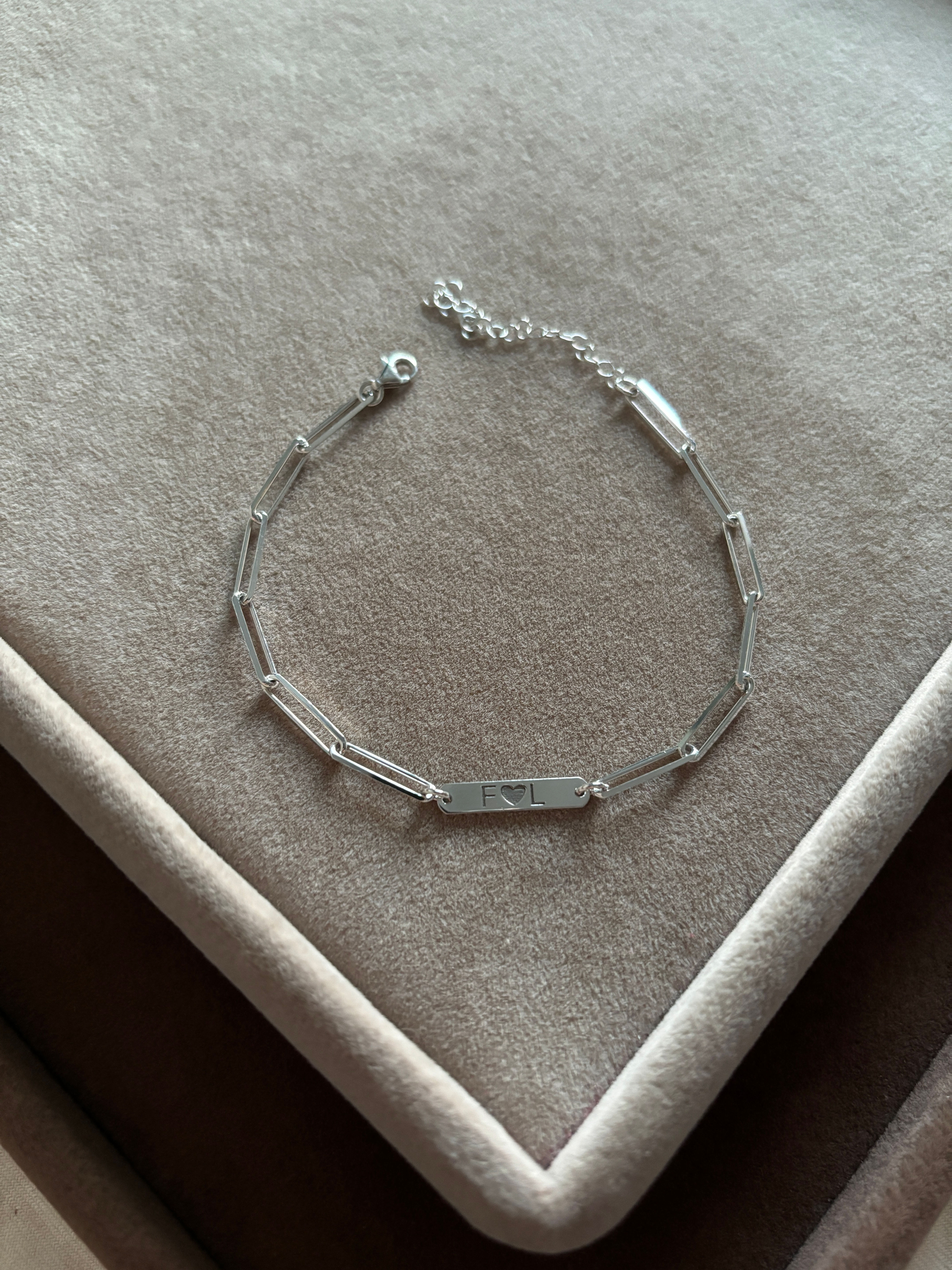 Unisex Kişiselleştirilebilir Plakalı Bileklik | 925 Ayar Gümüş