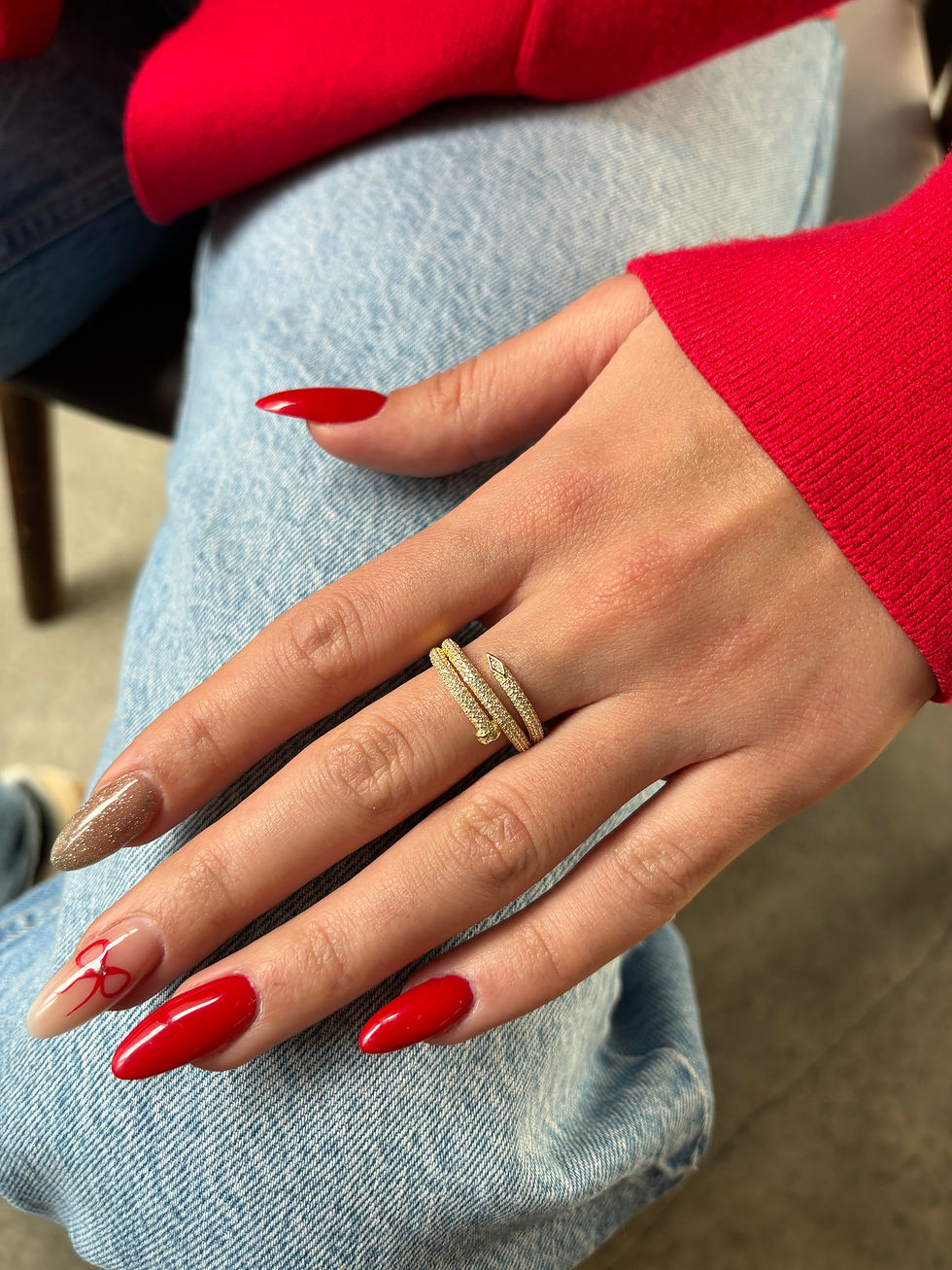 Thumbnail: Zircon Stone Nail Model Ring | 925 Sterling Silver