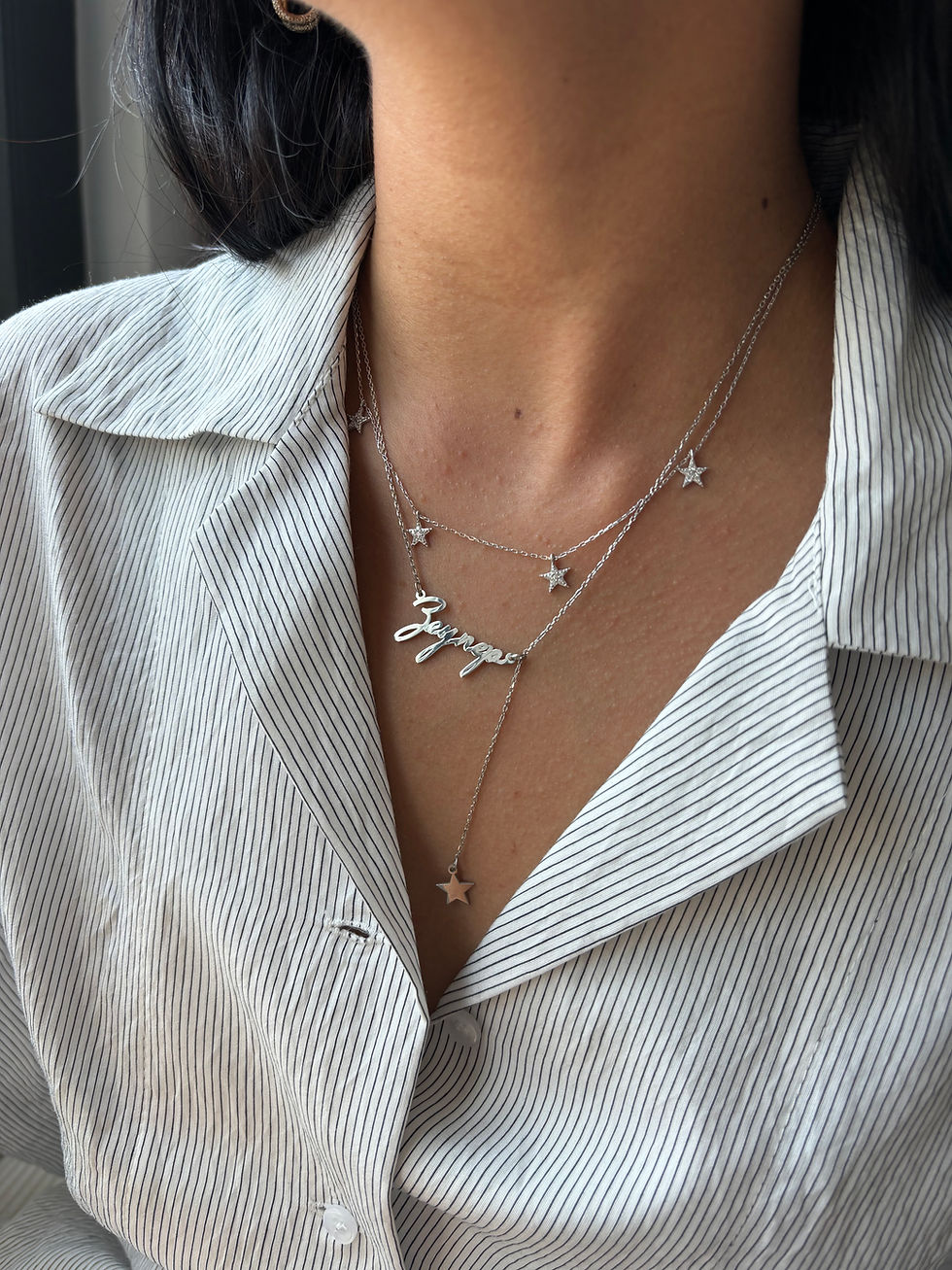 Thumbnail: Named Star Combination (consists of 2 necklaces) | 925 Sterling Silver