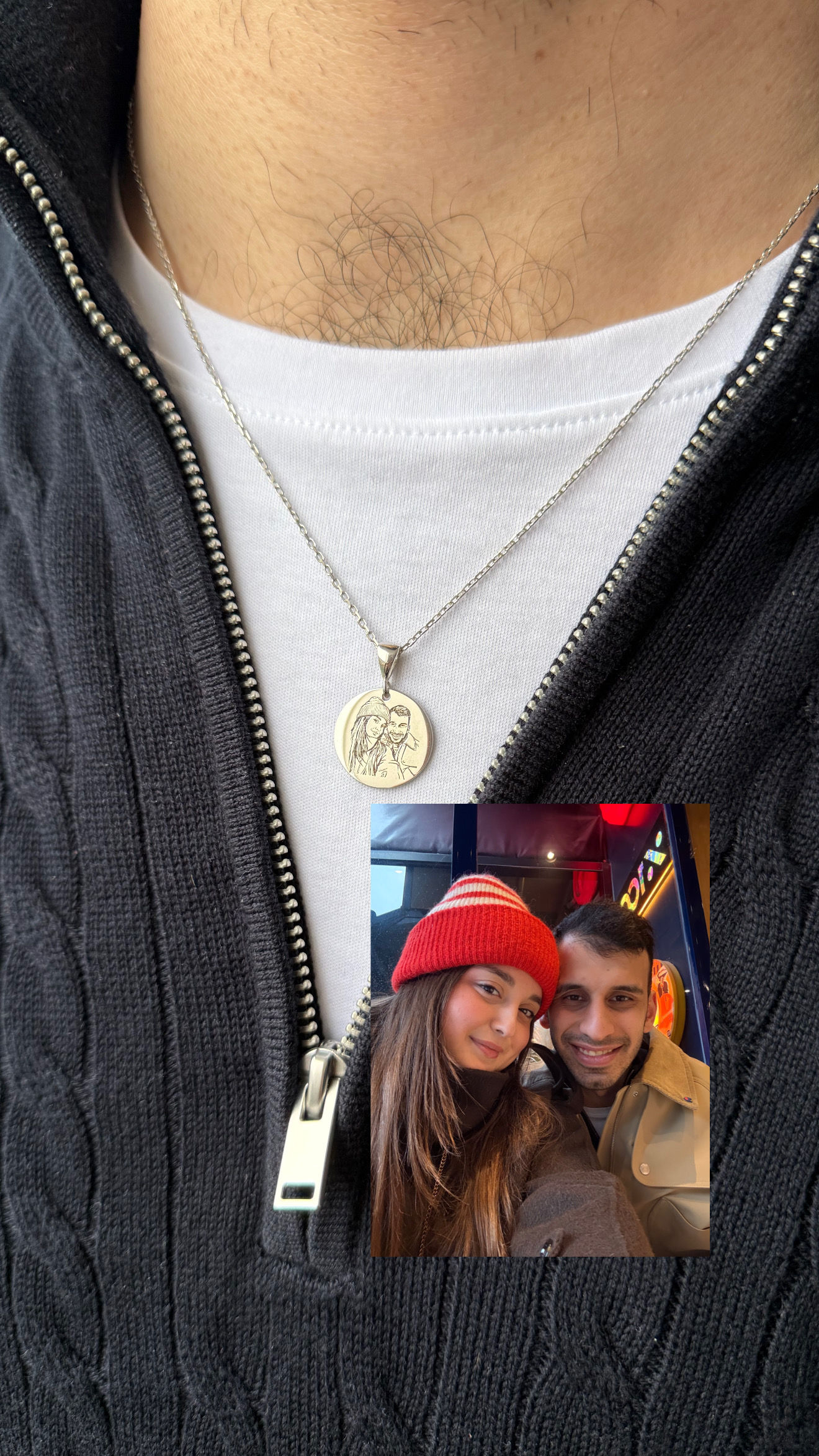 Unisex Yuvarlak Plakalı Kişiselleştirilebilir Kolye | 925 Ayar Gümüş