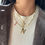 Thumbnail: 3D Letter Necklace with Angel Detail | 925 Sterling Silver
