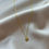 Thumbnail: Minimal Heart Stone Fatima Hand Necklace | 925 Sterling Silver