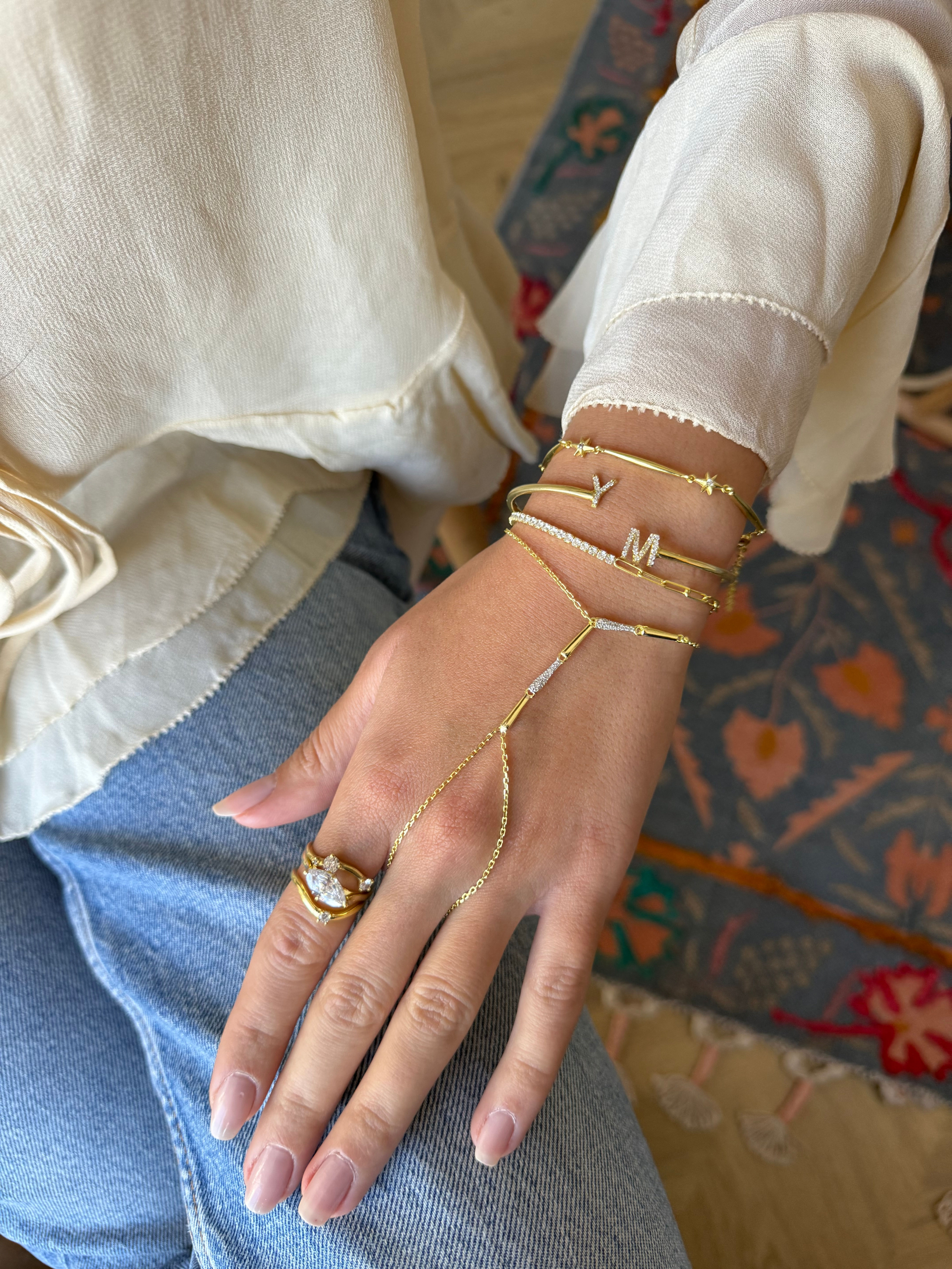 Taş Detaylı Çubuk Şahmeran | 925 Ayar Gümüş