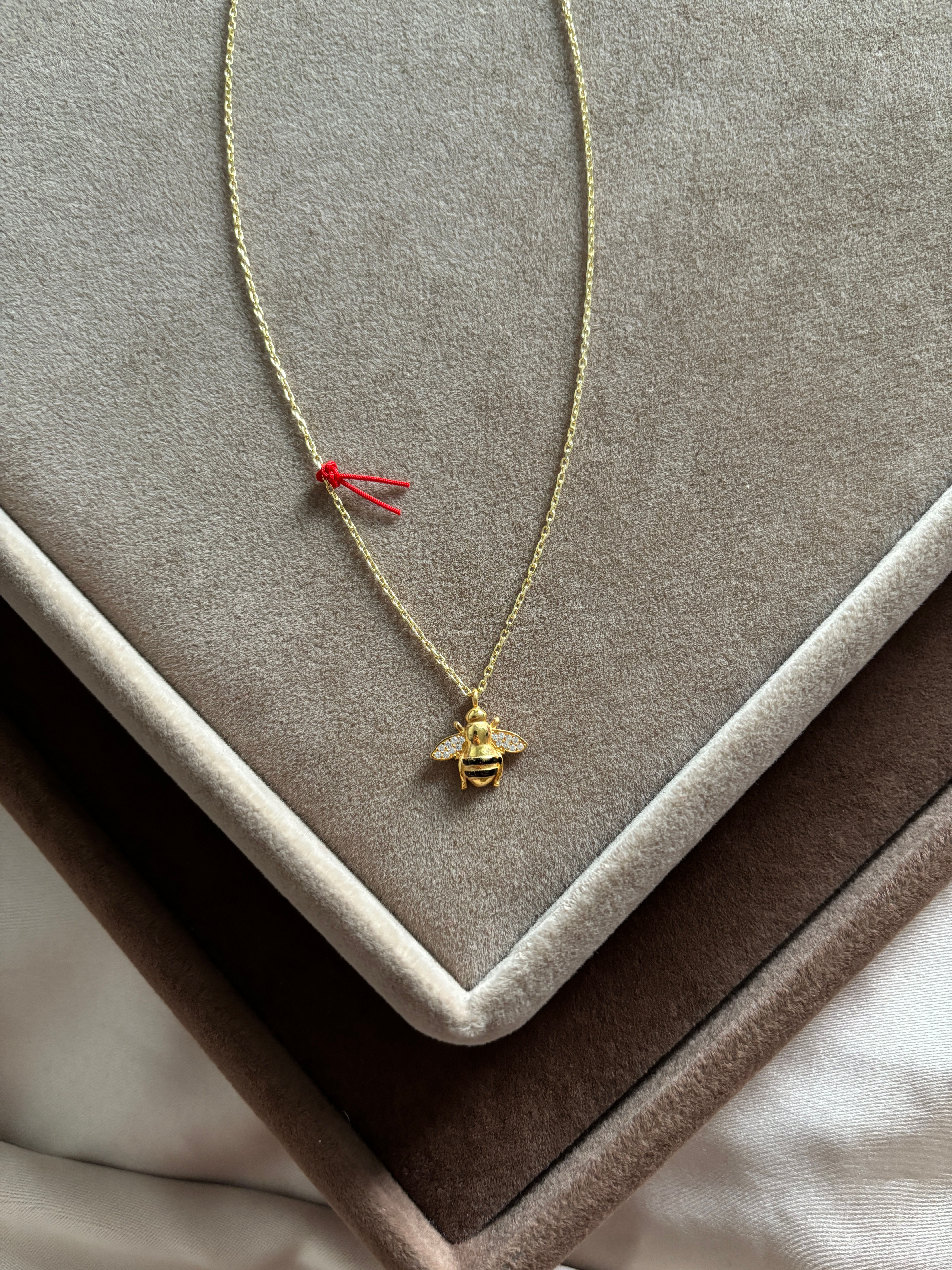 Stone Bee Necklace | 925 Sterling Silver