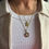 Thumbnail: Stone Letter Plate Necklace | 925 Sterling Silver