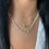 Thumbnail: Minimal Heart Stone Fatima Hand Necklace | 925 Sterling Silver