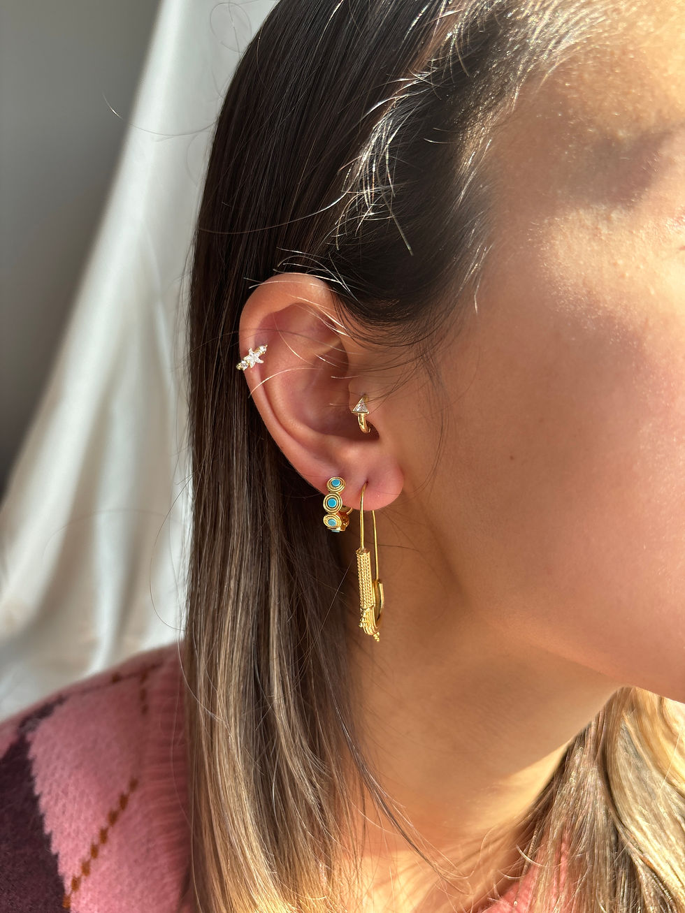 Oval Blue Stone Earrings | 925 Sterling Silver