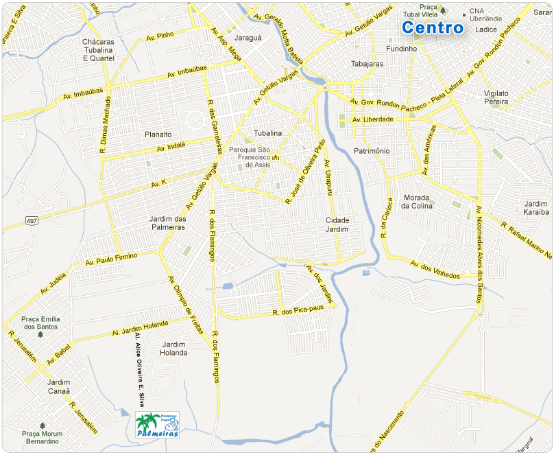 Mapa de Localização do Pesque Pague Palmeiras