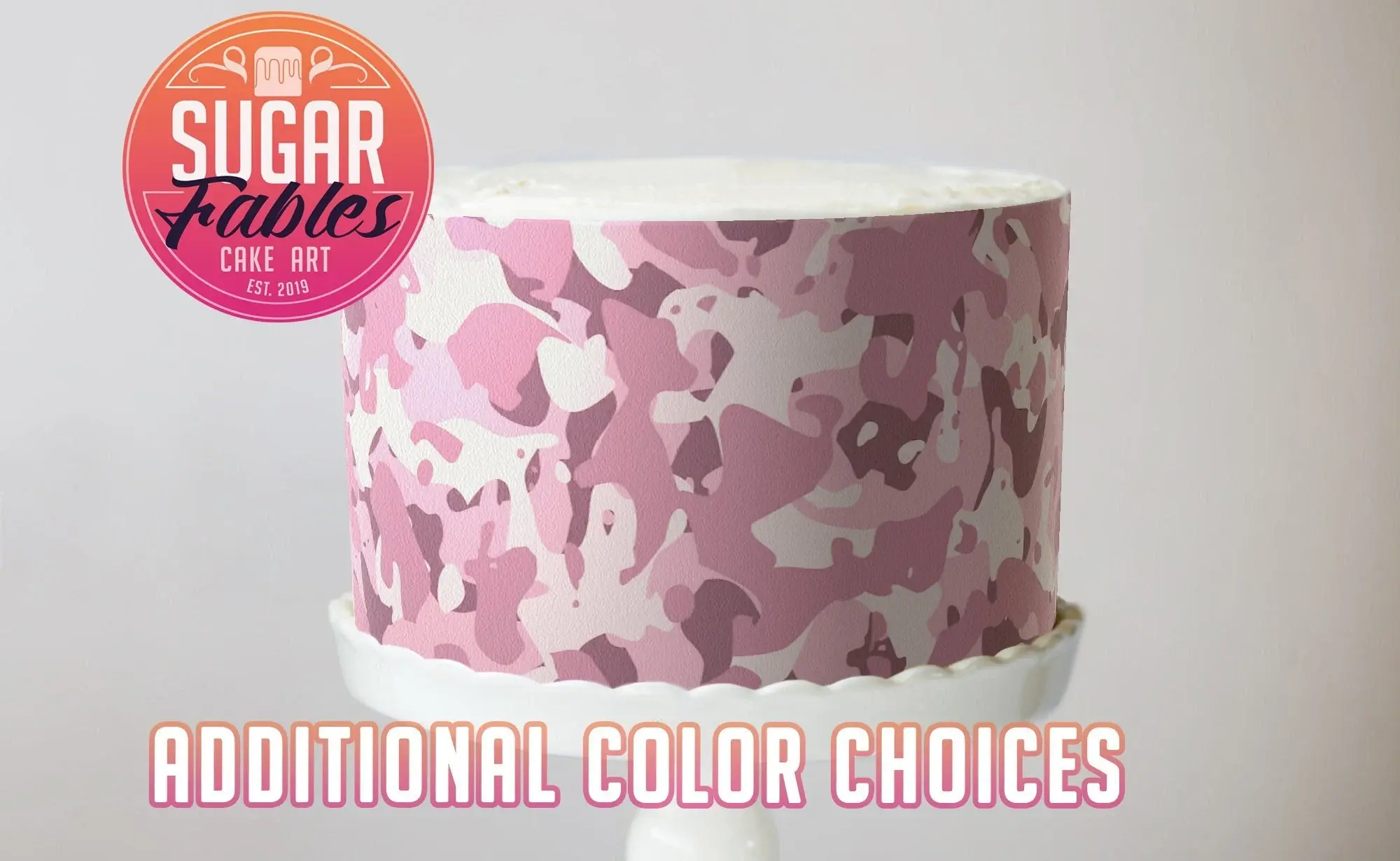 Camo Edible Image, Camouflage cake wrap, multiple colours.