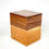 Thumbnail: Walnut and Butternut Cremation Urn with Gold Leaf Details