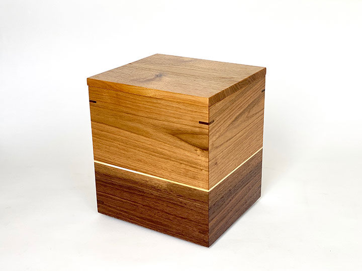 Thumbnail: Companion Cremation Urn or Couple's Urn of Butternut and Walnut