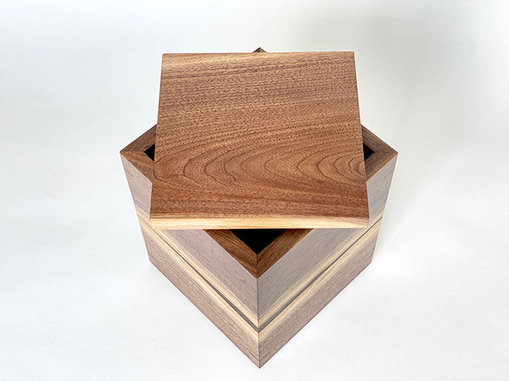 Thumbnail: Beautiful Cremation Urn Made of Black Walnut