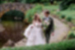 Wedding couple with Apple Core Farm flowers