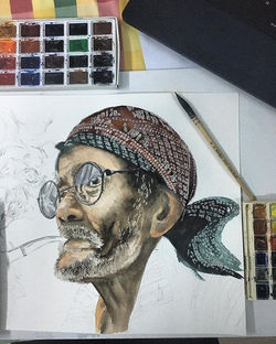 New project in progress 35x50 cm.