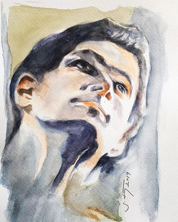 25x35 cm. Watercolor Portrait