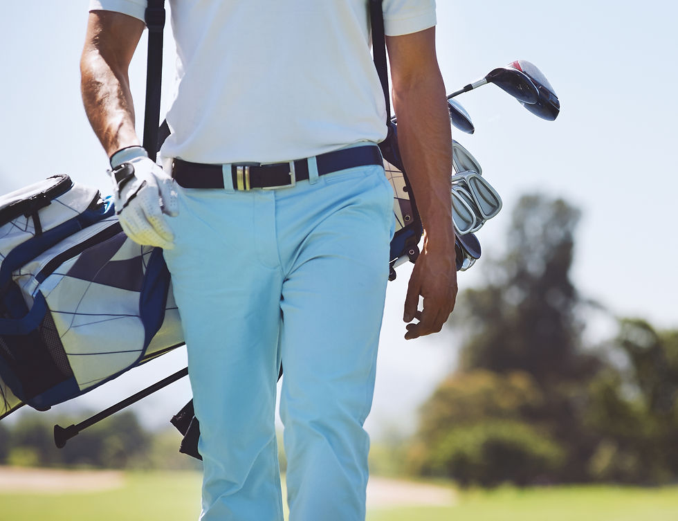Golf player walking