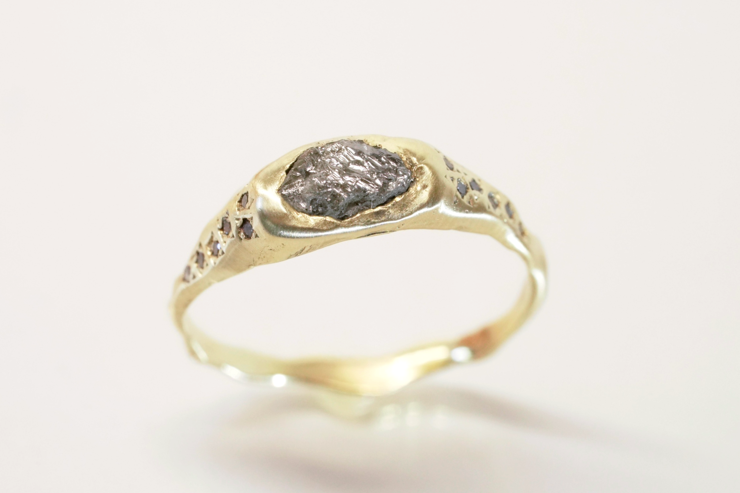 A custom-designed diamond ring