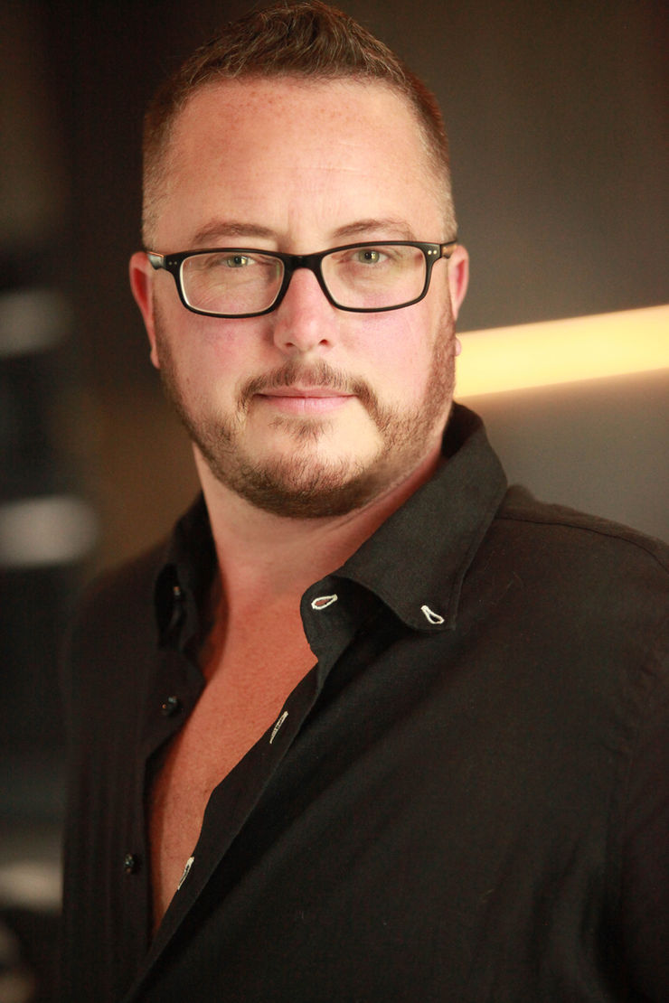 Minimal portrait creative curator headshot.
