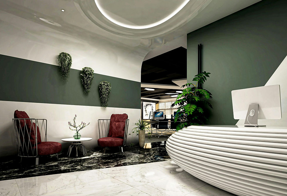ufficio con reception e sedie