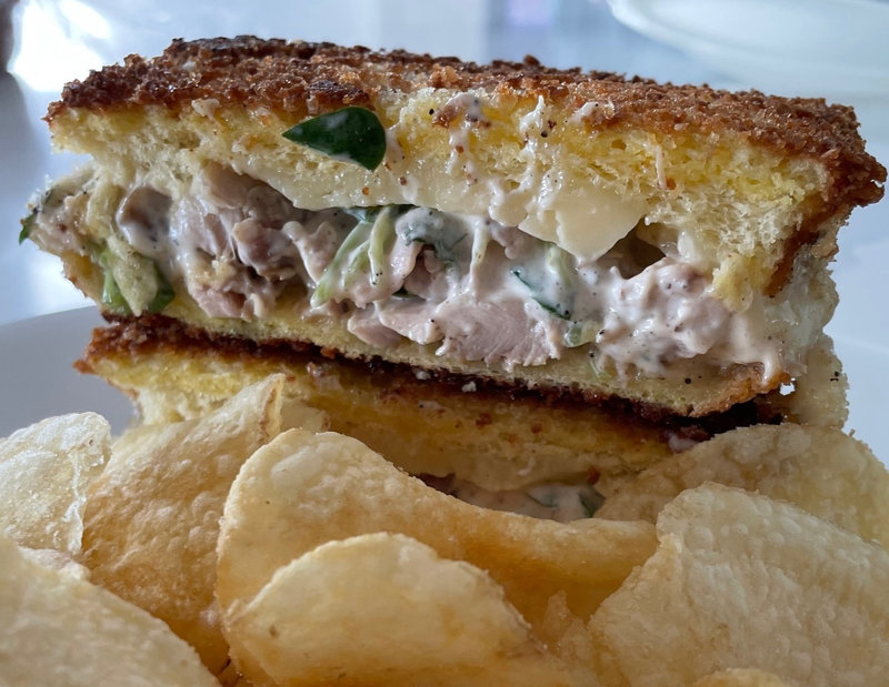 Chicken Toastie Sarmie (Crunch Chicken Salad Sandwich)