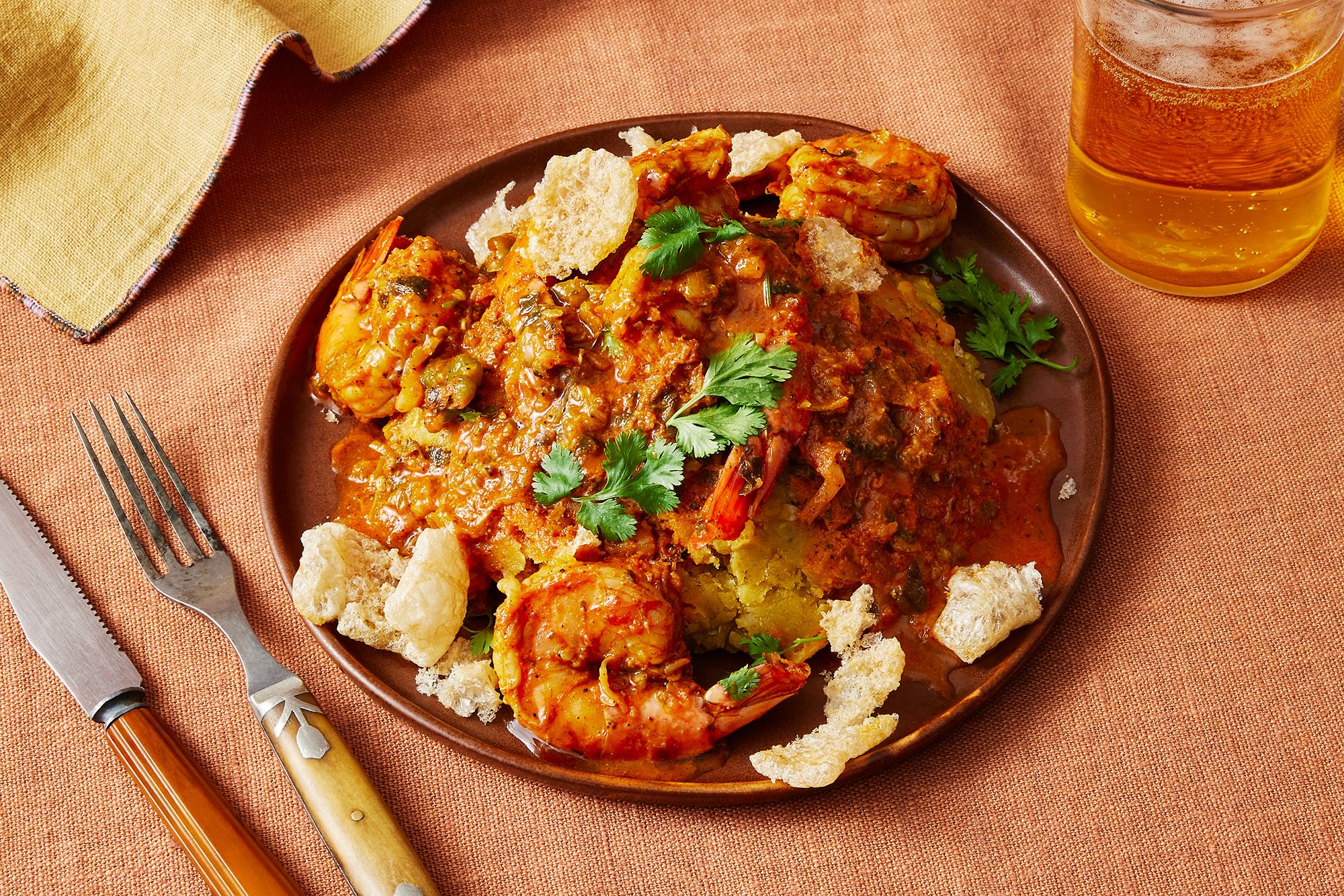 Puerto Rico: Mofongo con Camarones