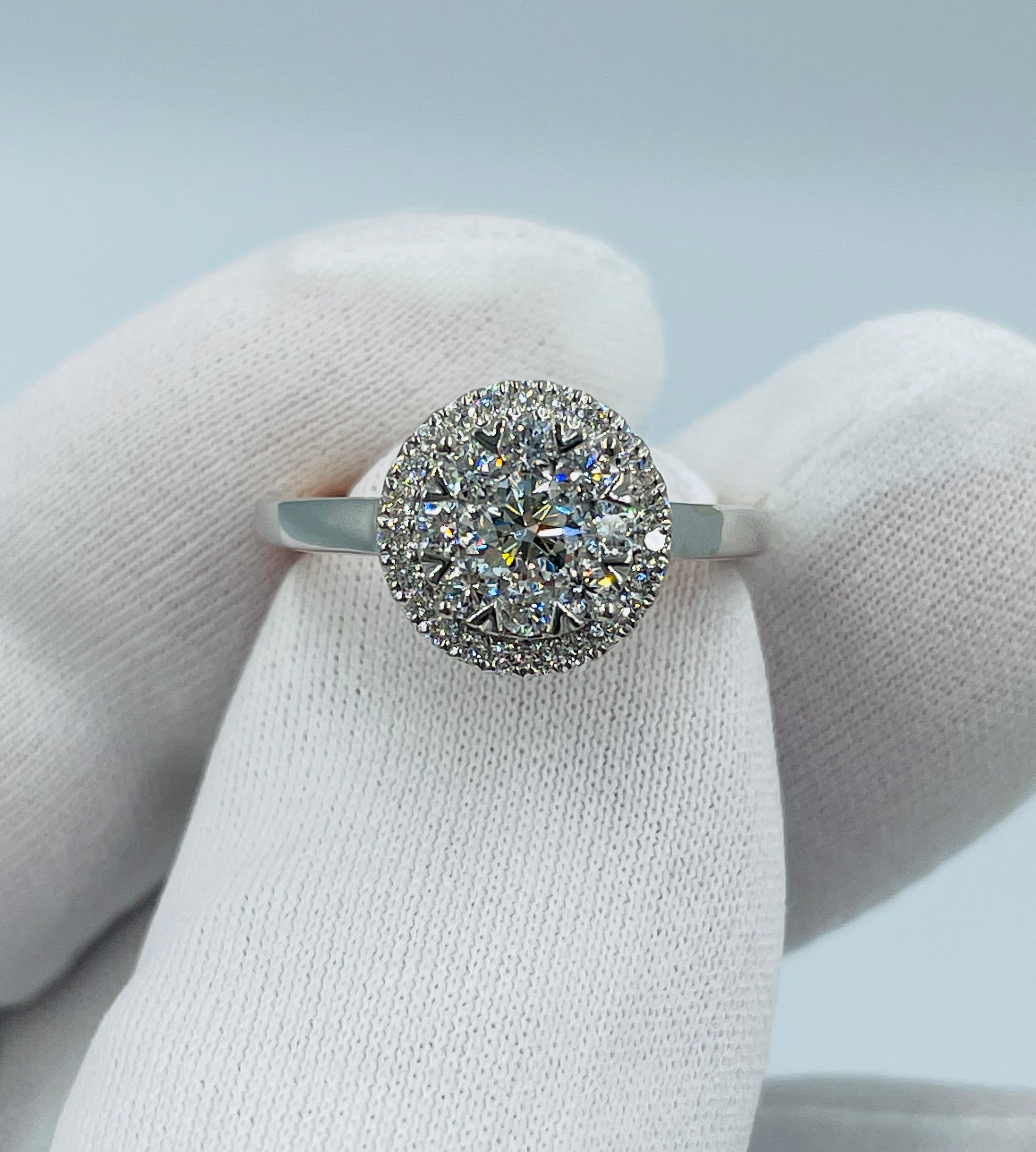 0.83TCW DIAMOND LAB ENGAGEMENT RING 14k ROSE GOLD & WHITE GOLD